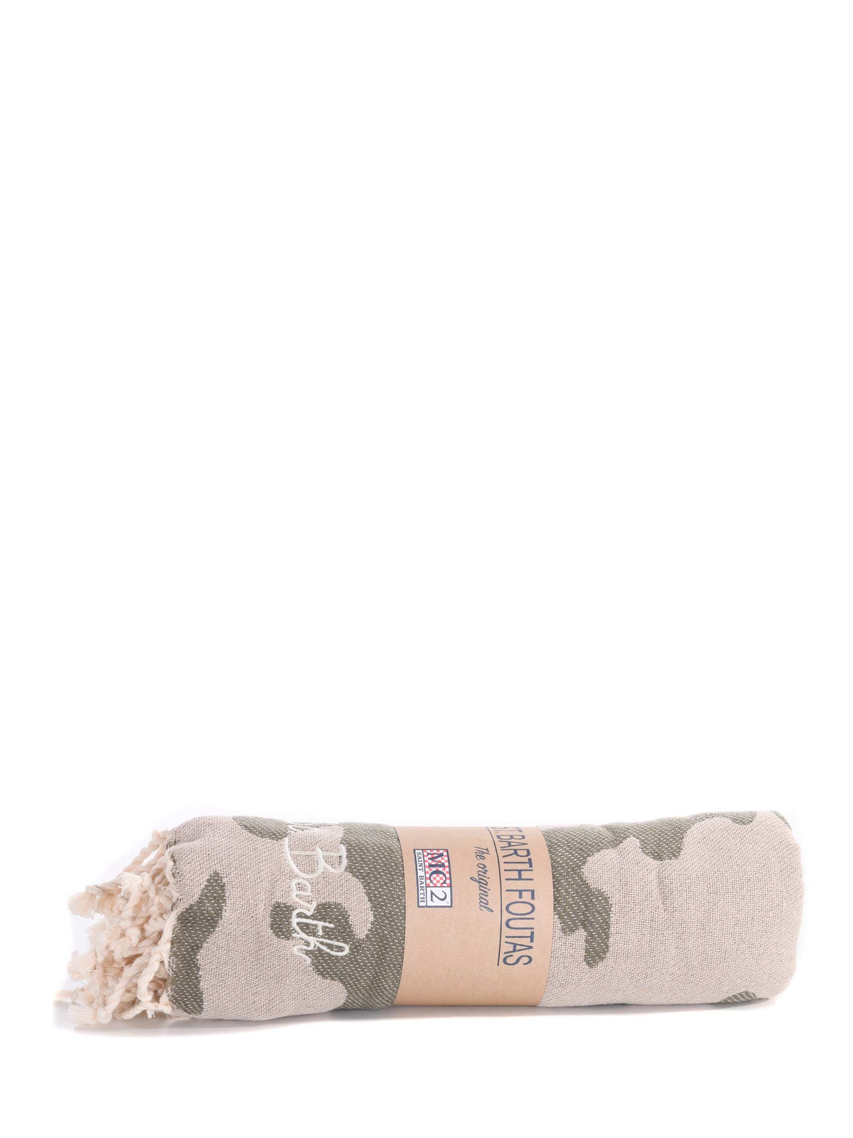 MC2 SAINT BARTH Beach towels FOUT009 02711L Military Green/Sand