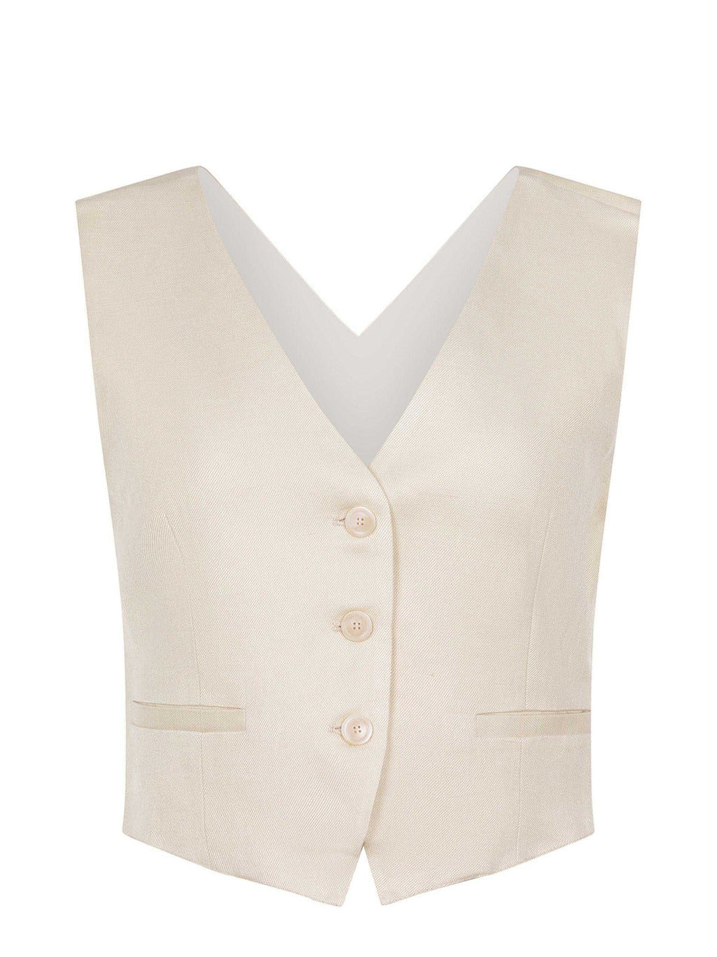 DONDUP Vest DJ676IF0041D XXX-004 Cream