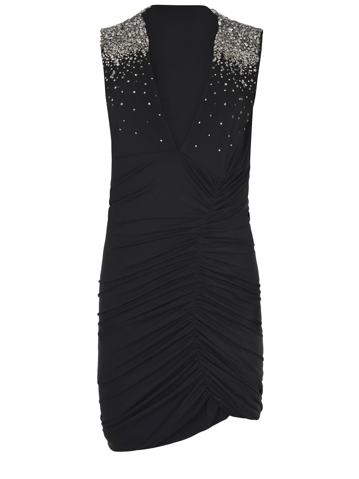 AMEN Dresses AMS26401 BLACK-SILVER Black